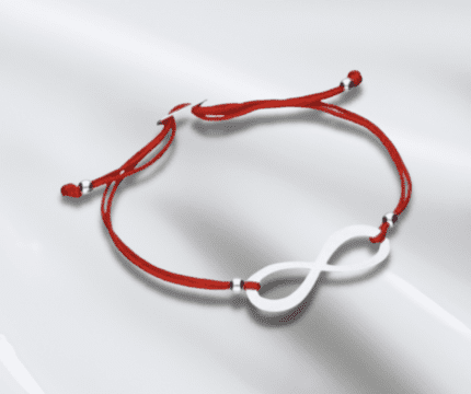 Srebrna bransoletka 925 sznurkowa z nieskończonością