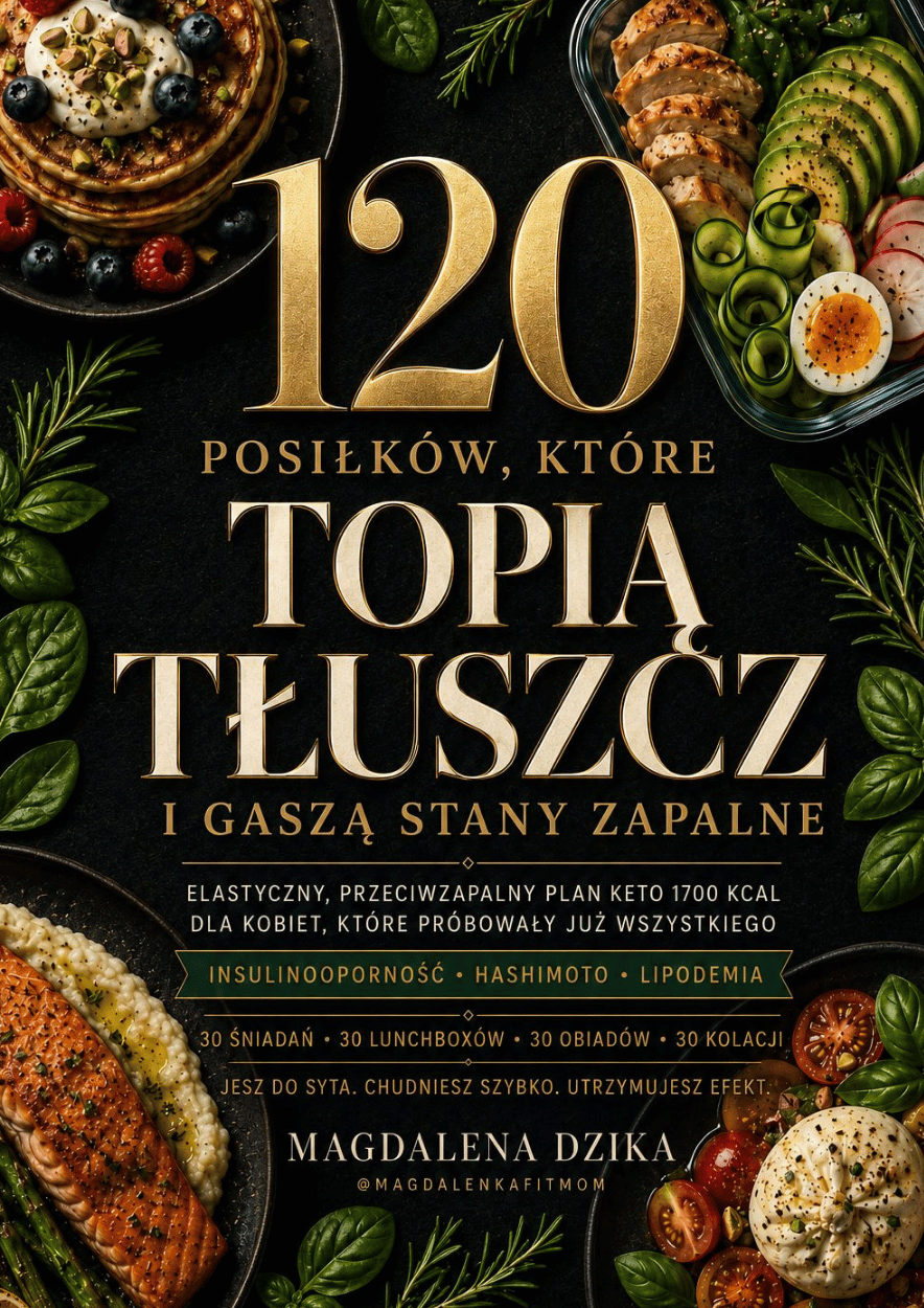 sklep produkty - ulotka(25) 120 POSIŁKÓW, KTÓRE TOPIĄ TŁUSZCZ I GASZĄ STANY ZAPALNE Elastyczny, przeciwzapalny plan keto około 1700 kcal - obrazek 1
